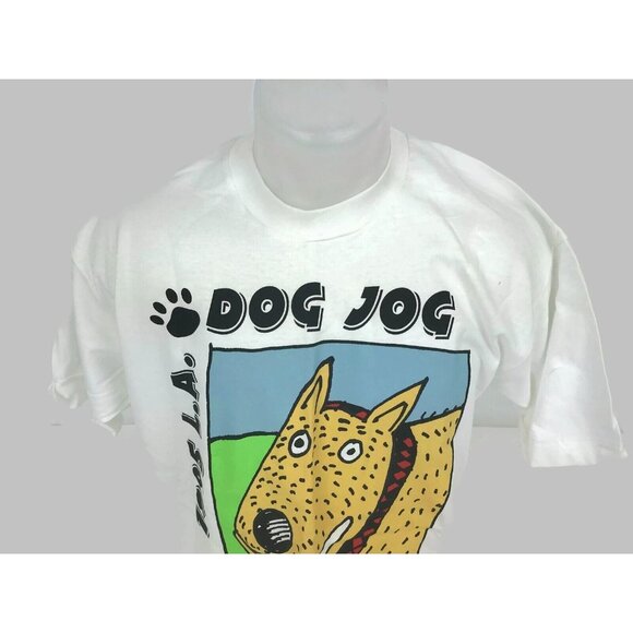 1995 Single Stitch T Dog Jog Los Angeles L.A. Fun Run Encino Balboa Park T-Shirt - Picture 2 of 5